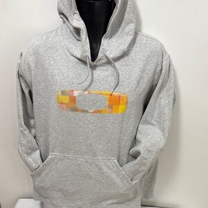 Oakley Gray Hoodie with Multicolor Logo